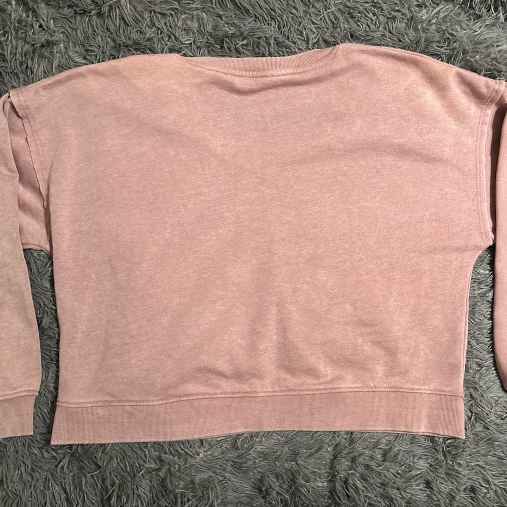 Pink V-Neck Sweatshirt - Picture 4 of 4